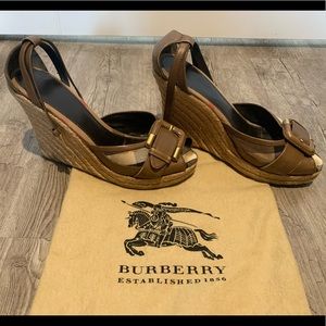 Burberry Wedge Platform Sandals